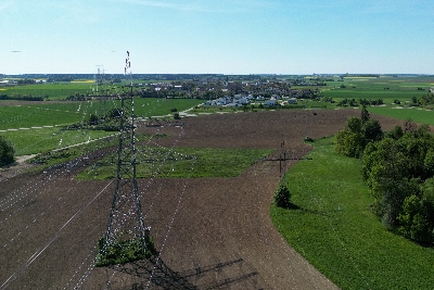110 kV und 380 kV Leitung bei Seuversholz